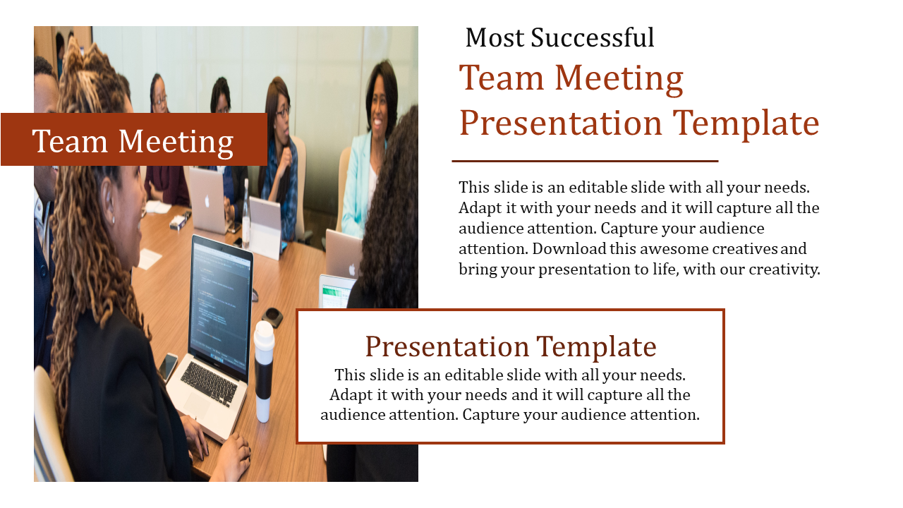 Buy Team Meeting Presentation Template Slide Design